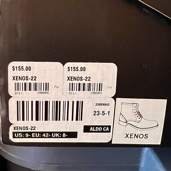 ALDO brand half-boots leather shoes XENOS Brown US Size 9 Made in Portugal - Picture 14 of 14